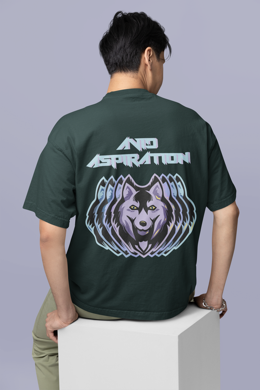 Back view of the black Avid Aspiration cotton t-shirt with a pastel graphic design from Simply Pastels, a UK-based premium ethical clothing brand.